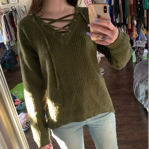 Olive green sweater